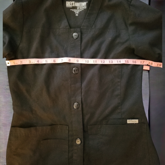 Grey's Anatomy XS Black 4-Pocket Button Up Lab Jacket - Picture 12 of 15